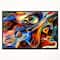 Designart - Abstract Music and Rhythm - Abstract Framed Canvas Art Print